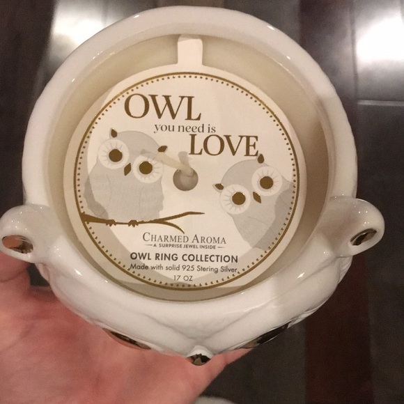 Charmed aroma owl you need is love candle ring size 6 - Picture 2 of 4